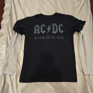 GAP KIDS AC/DC Back to Black Long Sleeve Concert Shirt